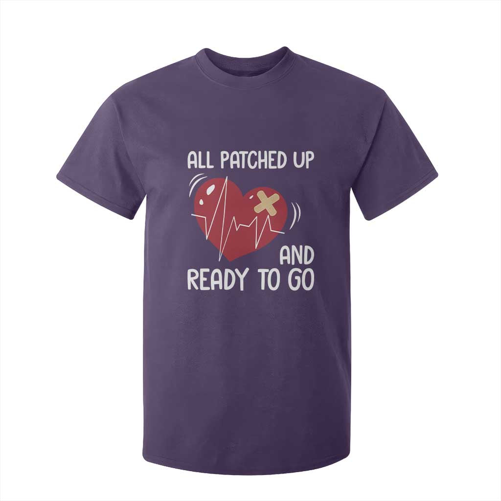 Funny Heart Surgery Recovery Survivor T Shirt For Kid All Patched Up And Ready To Go CHD Awareness TS11 Purple Print Your Wear
