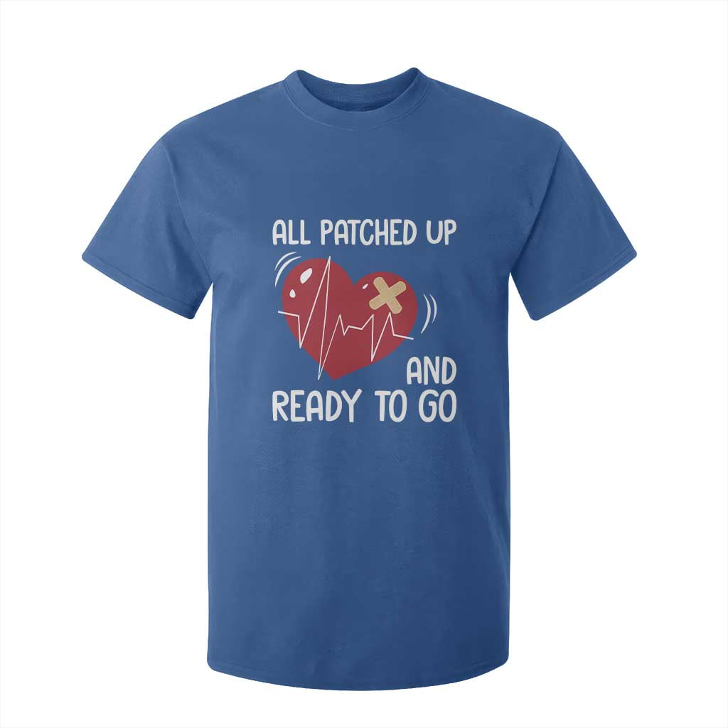 Funny Heart Surgery Recovery Survivor T Shirt For Kid All Patched Up And Ready To Go CHD Awareness TS11 Royal Blue Print Your Wear