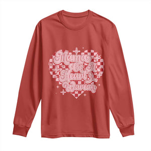 Mama Of A Heart Warrior Long Sleeve Shirt CHD Awareness Retro Red Checkered Heart TS11 Red Print Your Wear