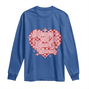 Mama Of A Heart Warrior Long Sleeve Shirt CHD Awareness Retro Red Checkered Heart TS11 Royal Blue Print Your Wear