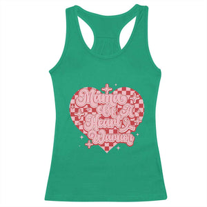 Mama Of A Heart Warrior Racerback Tank Top CHD Awareness Retro Red Checkered Heart TS11 Irish Green Print Your Wear