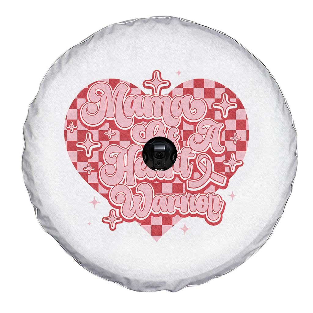 Mama Of A Heart Warrior Spare Tire Cover CHD Awareness Retro Red Checkered Heart TS11 Print Your Wear