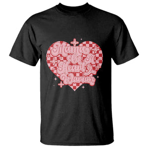 Mama Of A Heart Warrior T Shirt CHD Awareness Retro Red Checkered Heart TS11 Black Print Your Wear