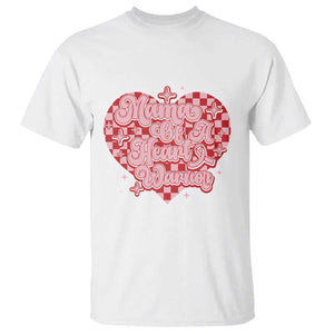 Mama Of A Heart Warrior T Shirt CHD Awareness Retro Red Checkered Heart TS11 White Print Your Wear