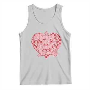 Mama Of A Heart Warrior Tank Top CHD Awareness Retro Red Checkered Heart TS11 Ash Print Your Wear