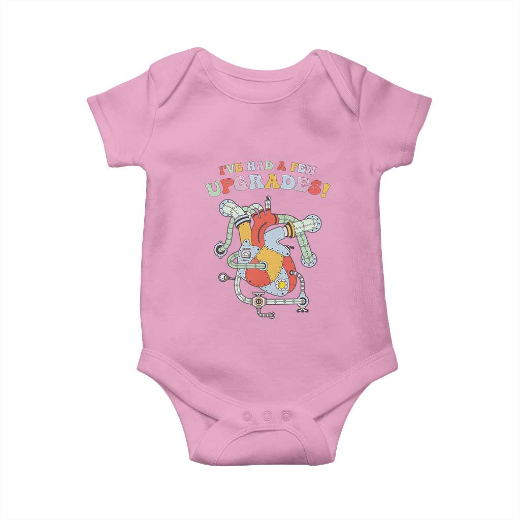 Congenital Heart Disease CHD Awareness Baby Onesie I've Had A Few Upgrades Mechanic Toy Heart TS11 Light Pink Print Your Wear