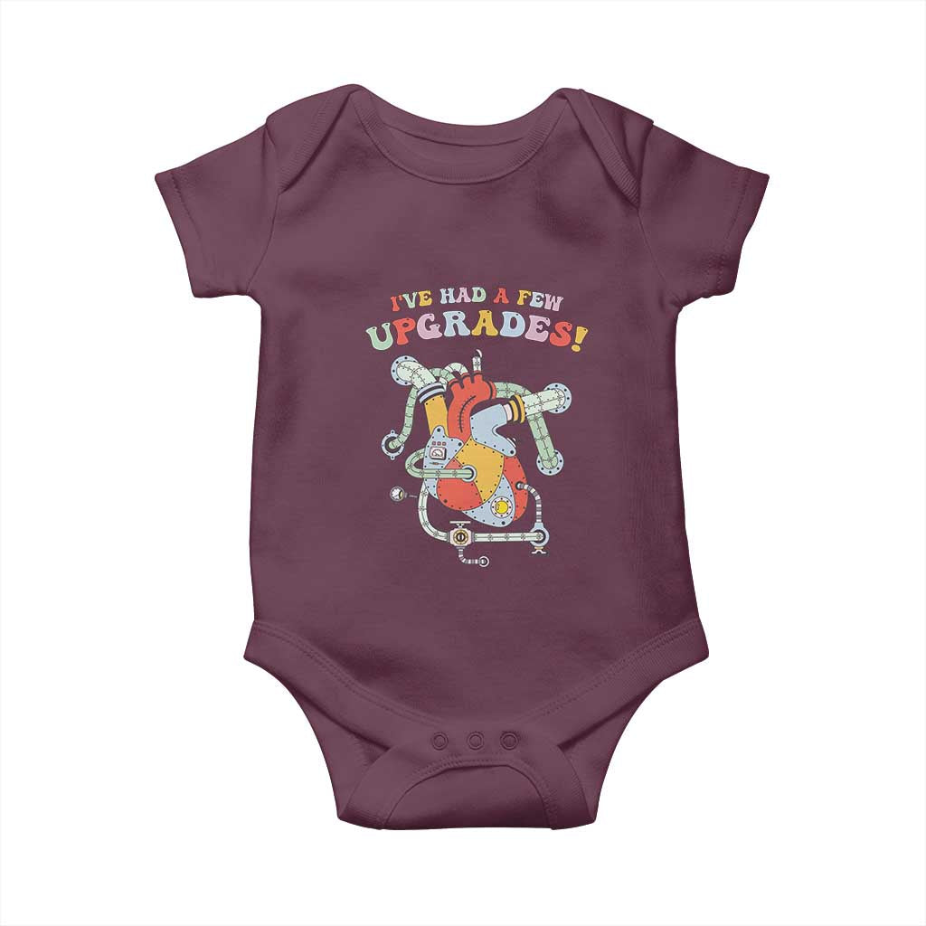 Congenital Heart Disease CHD Awareness Baby Onesie I've Had A Few Upgrades Mechanic Toy Heart TS11 Maroon Print Your Wear