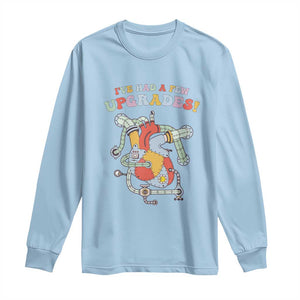 Congenital Heart Disease CHD Awareness Long Sleeve Shirt I've Had A Few Upgrades Mechanic Toy Heart TS11 Light Blue Print Your Wear