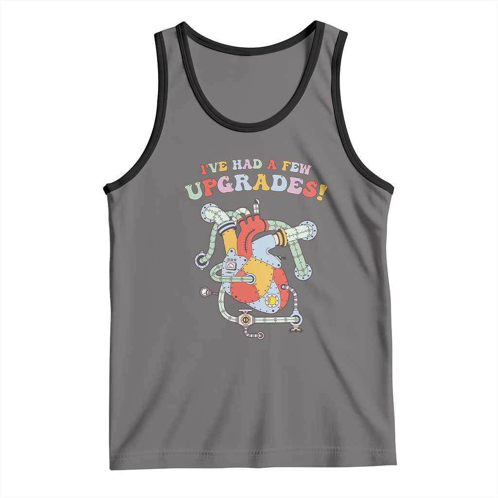 Congenital Heart Disease CHD Awareness Tank Top I've Had A Few Upgrades Mechanic Toy Heart TS11 Deep Heather Black Print Your Wear