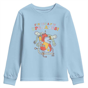 Congenital Heart Disease CHD Awareness Youth Sweatshirt I've Had A Few Upgrades Mechanic Toy Heart TS11 Light Blue Print Your Wear