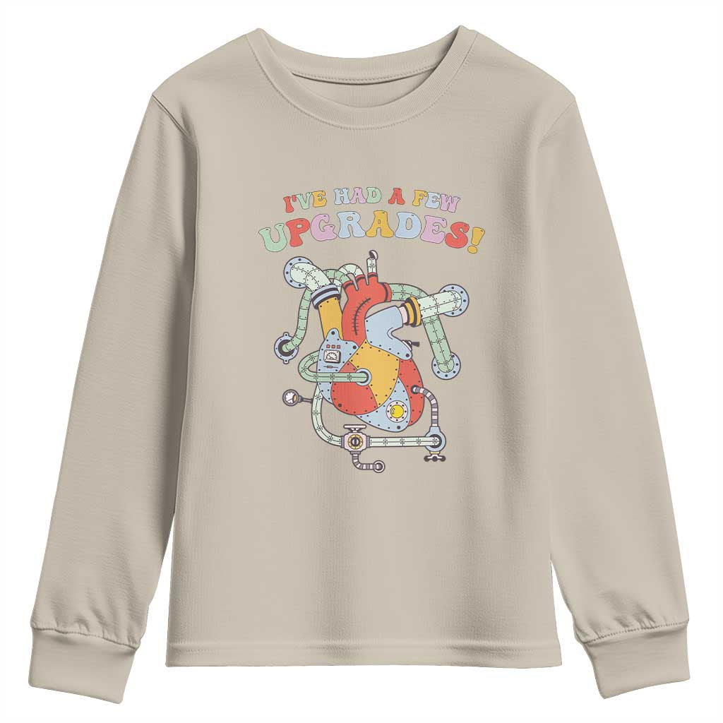 Congenital Heart Disease CHD Awareness Youth Sweatshirt I've Had A Few Upgrades Mechanic Toy Heart TS11 Sand Print Your Wear