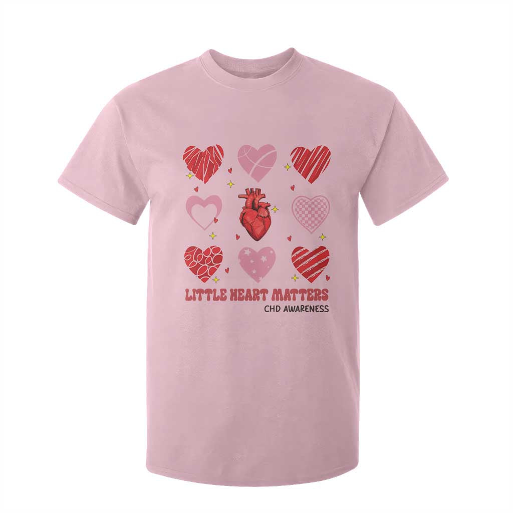 Congenital Heart Disease CHD Awareness T Shirt For Kid Little Heart Matters TS11 Light Pink Print Your Wear