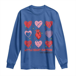 Congenital Heart Disease CHD Awareness Long Sleeve Shirt Little Heart Matters TS11 Royal Blue Print Your Wear