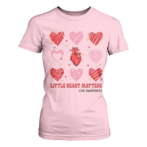 Congenital Heart Disease CHD Awareness T Shirt For Women Little Heart Matters TS11 Light Pink Print Your Wear
