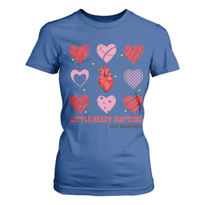 Congenital Heart Disease CHD Awareness T Shirt For Women Little Heart Matters TS11 Royal Blue Print Your Wear