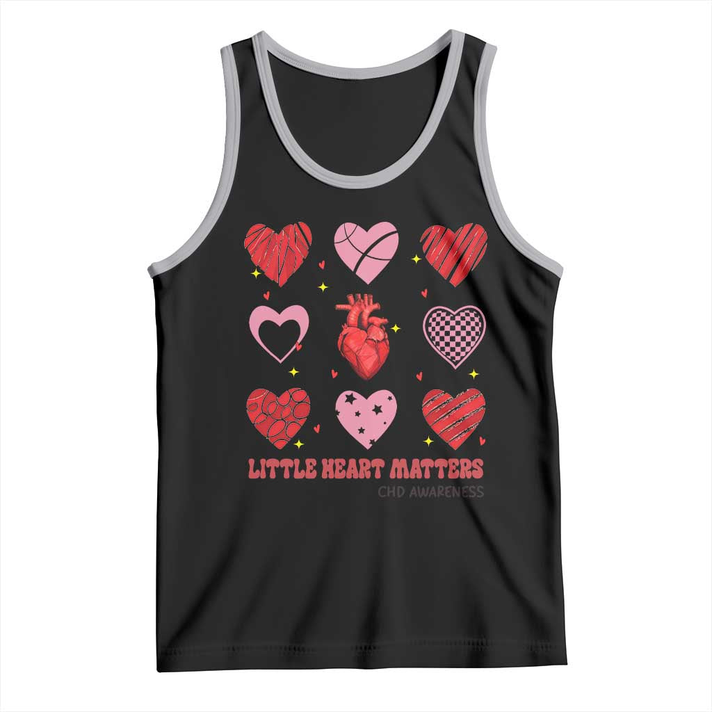 Congenital Heart Disease CHD Awareness Tank Top Little Heart Matters TS11 Black Athletic Heather Print Your Wear