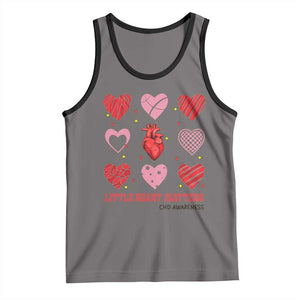 Congenital Heart Disease CHD Awareness Tank Top Little Heart Matters TS11 Deep Heather Black Print Your Wear