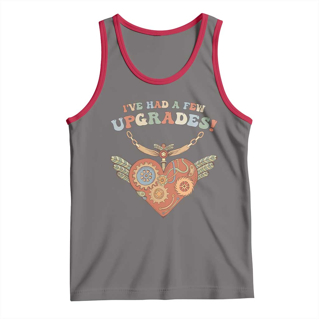 Congenital Heart Disease CHD Awareness Tank Top I've Had A Few Upgrades Toy Heart TS11 Deep Heather Red Print Your Wear