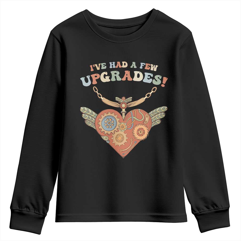 Congenital Heart Disease CHD Awareness Youth Sweatshirt I've Had A Few Upgrades Toy Heart TS11 Black Print Your Wear