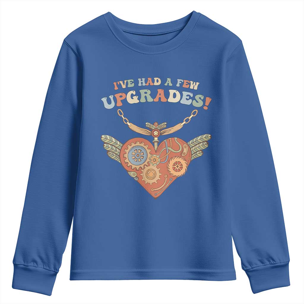 Congenital Heart Disease CHD Awareness Youth Sweatshirt I've Had A Few Upgrades Toy Heart TS11 Royal Blue Print Your Wear