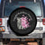 CHD Awareness Spare Tire Cover Congenital Heart Disease Awareness Floral Rib Cage TS11 No hole Black Print Your Wear