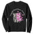 CHD Awareness Sweatshirt Congenital Heart Disease Awareness Floral Rib Cage TS11 Black Print Your Wear