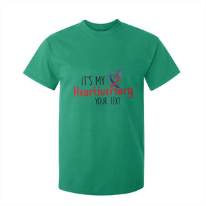 Personalized CHD Awareness Heart Anniversary T Shirt For Kid Custom Text It's My Heartiversary TS11 Irish Green Print Your Wear