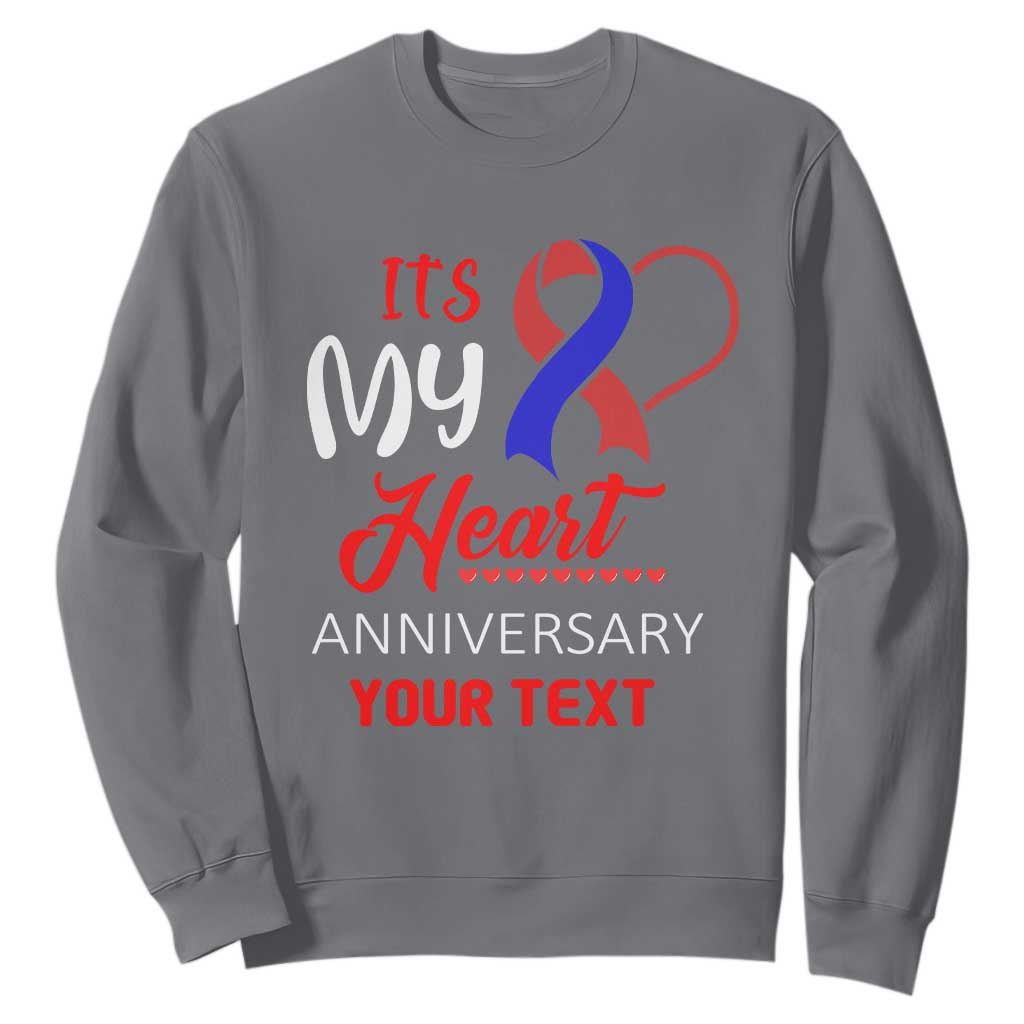 Personalized CHD Awareness Sweatshirt Custom Text It's My Heart Anniversary TS11 Charcoal Print Your Wear