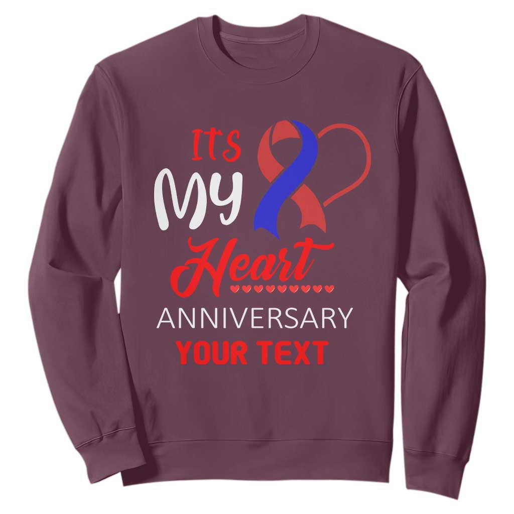 Personalized CHD Awareness Sweatshirt Custom Text It's My Heart Anniversary TS11 Maroon Print Your Wear