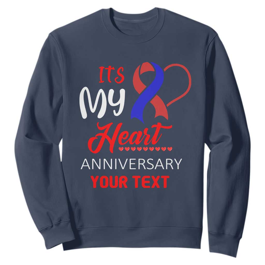 Personalized CHD Awareness Sweatshirt Custom Text It's My Heart Anniversary TS11 Navy Print Your Wear