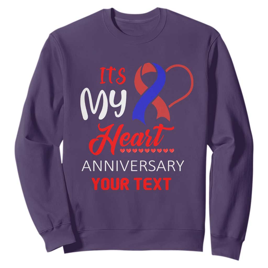 Personalized CHD Awareness Sweatshirt Custom Text It's My Heart Anniversary TS11 Purple Print Your Wear