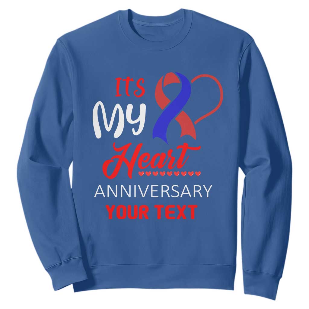 Personalized CHD Awareness Sweatshirt Custom Text It's My Heart Anniversary TS11 Royal Blue Print Your Wear