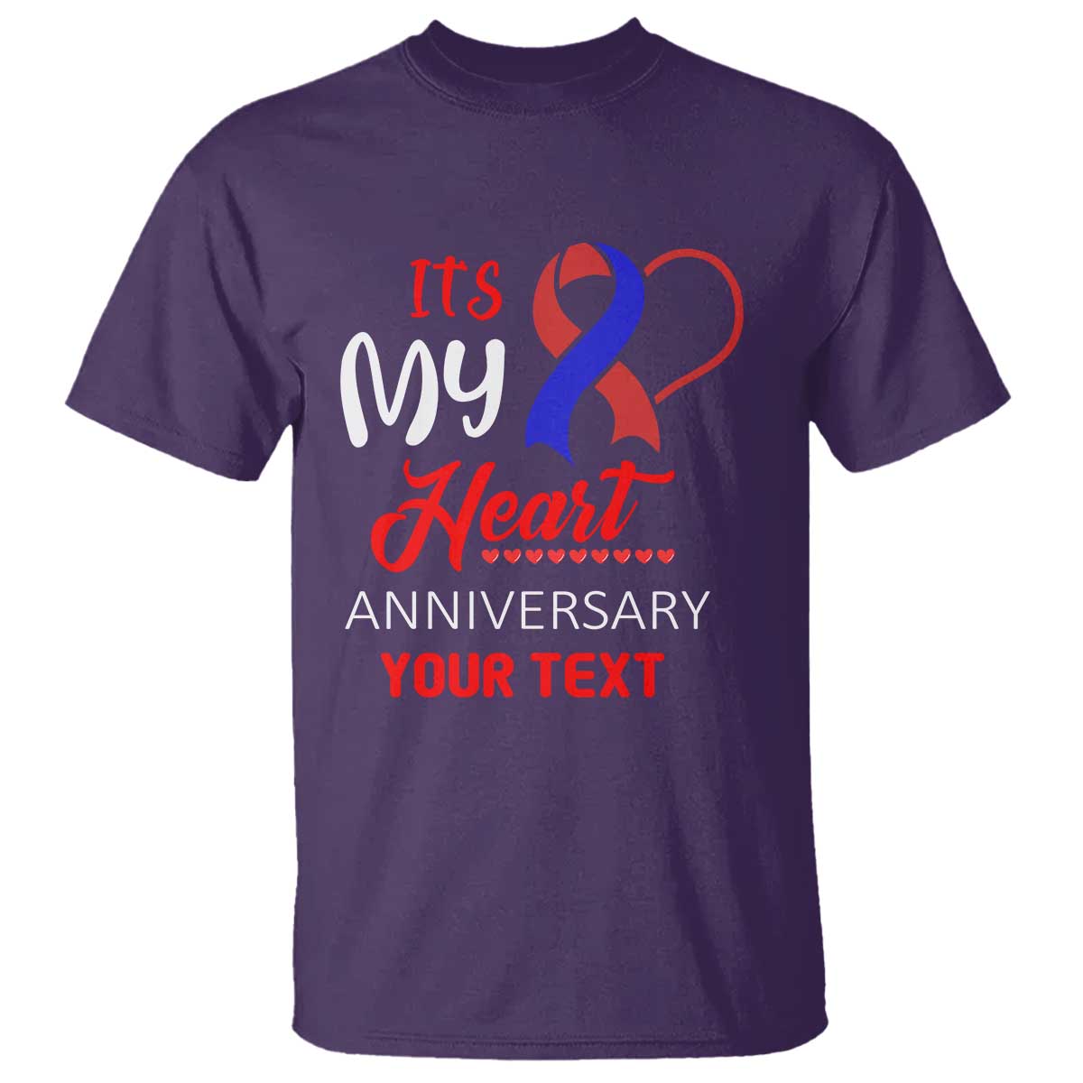Personalized CHD Awareness T Shirt Custom Text It's My Heart Anniversary TS11 Purple Print Your Wear