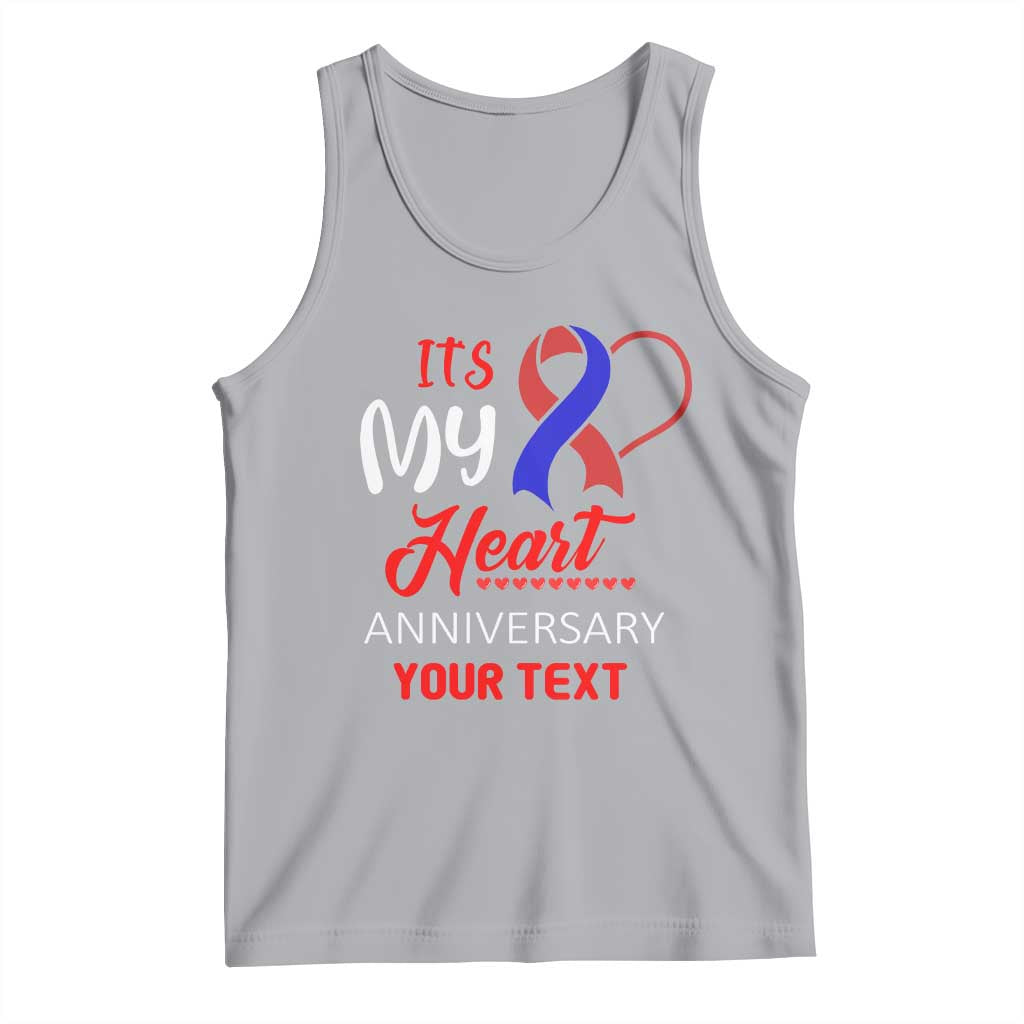 Personalized CHD Awareness Tank Top Custom Text It's My Heart Anniversary TS11 Athletic Heather Print Your Wear