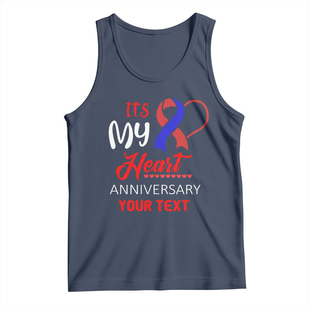 Personalized CHD Awareness Tank Top Custom Text It's My Heart Anniversary TS11 Navy Print Your Wear
