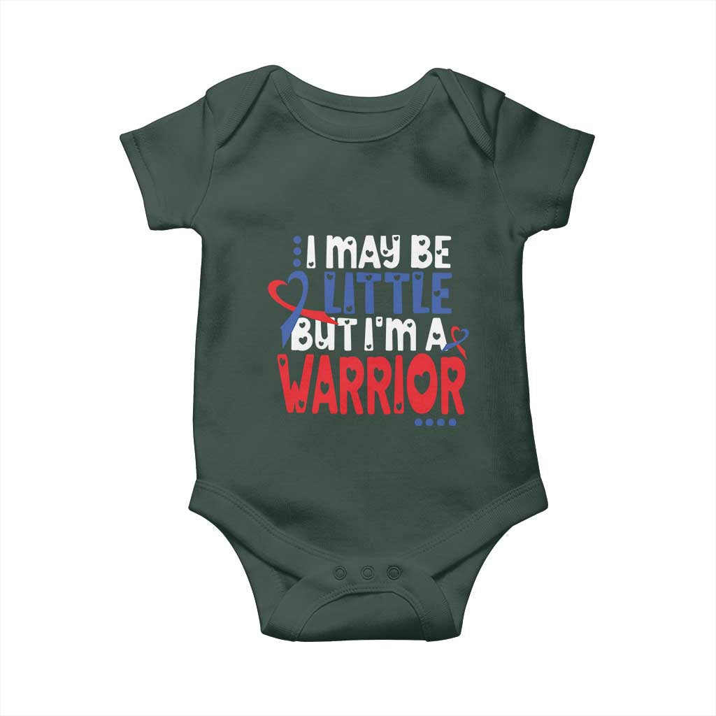 Congenital Heart Disease CHD Awareness Baby Onesie I May Be Little But I'm A Warrior TS11 Print Your Wear