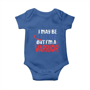 Congenital Heart Disease CHD Awareness Baby Onesie I May Be Little But I'm A Warrior TS11 Royal Blue Print Your Wear