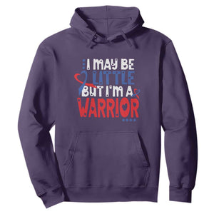 Congenital Heart Disease CHD Awareness Hoodie I May Be Little But I'm A Warrior TS11 Purple Print Your Wear