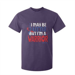 Congenital Heart Disease CHD Awareness T Shirt For Kid I May Be Little But I'm A Warrior TS11 Purple Print Your Wear