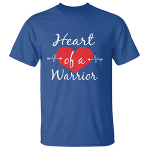 Heart Of A Warrior T Shirt CHD Awareness Heart TS11 Royal Blue Print Your Wear
