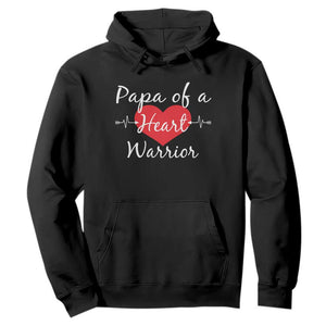 Papa Of A Heart Warrior Hoodie CHD Awareness Heart TS11 Black Print Your Wear