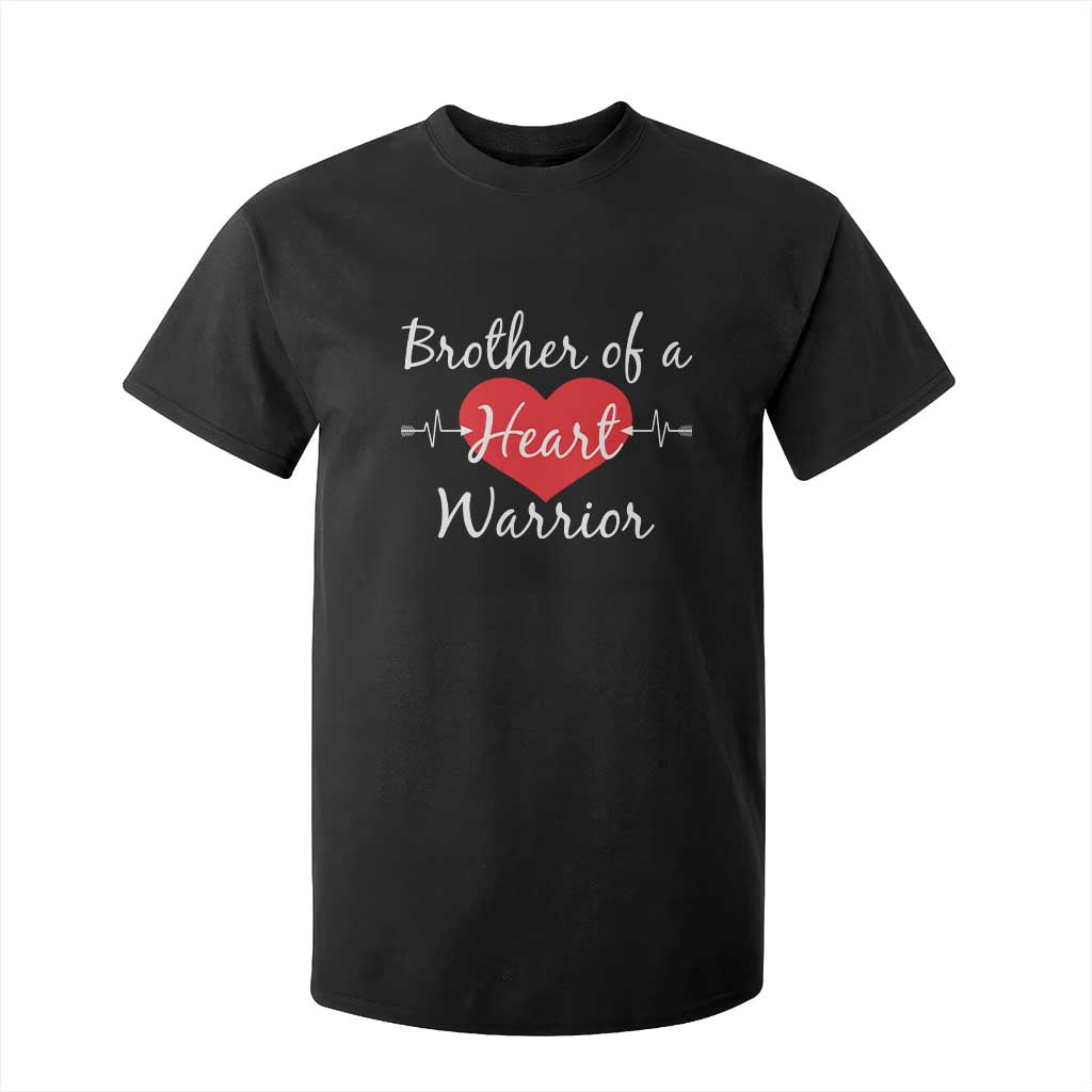 Brother Of A Heart Warrior T Shirt For Kid CHD Awareness Heart TS11 Black Print Your Wear