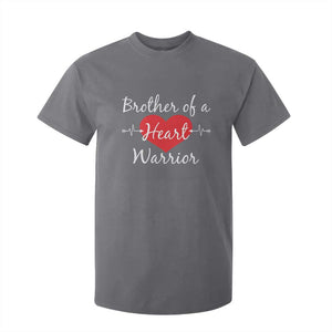 Brother Of A Heart Warrior T Shirt For Kid CHD Awareness Heart TS11 Charcoal Print Your Wear