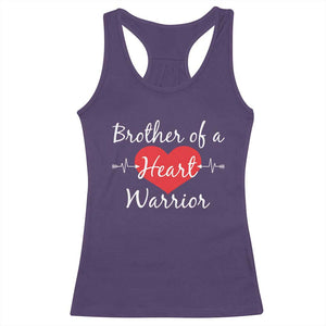 Brother Of A Heart Warrior Racerback Tank Top CHD Awareness Heart TS11 Purple Print Your Wear