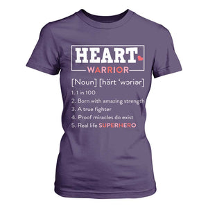 Heart Warrior Definition T Shirt For Women Congenital Heart Disease CHD Awareness TS11 Purple Print Your Wear