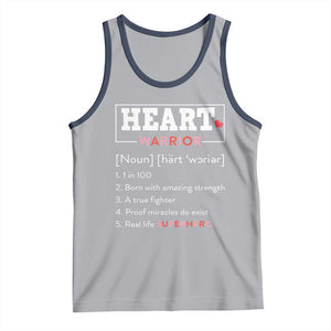 Heart Warrior Definition Tank Top Congenital Heart Disease CHD Awareness TS11 Athletic Heather Navy Print Your Wear