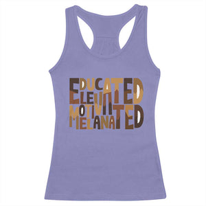 Educated Elevated Motivated Melanated Racerback Tank Top Proud African American TS11 Violet Print Your Wear