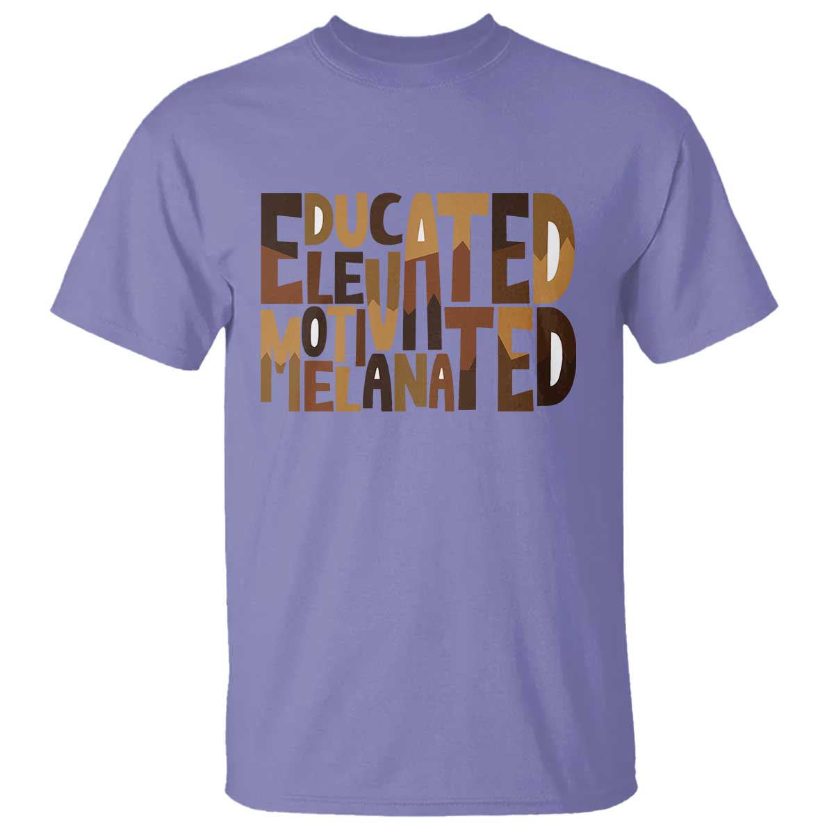 Educated Elevated Motivated Melanated T Shirt Proud African American TS11 Violet Print Your Wear