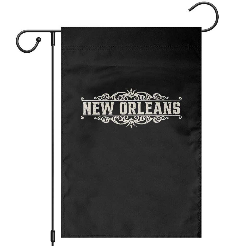 NOLA New Orleans Pride Vintage Scrollwork Garden Flag TS11 Black Print Your Wear
