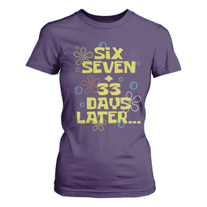 Funny 67 33 100 Days Of School T Shirt For Women 100th Day Six Seven Days Later TS11 Purple Print Your Wear
